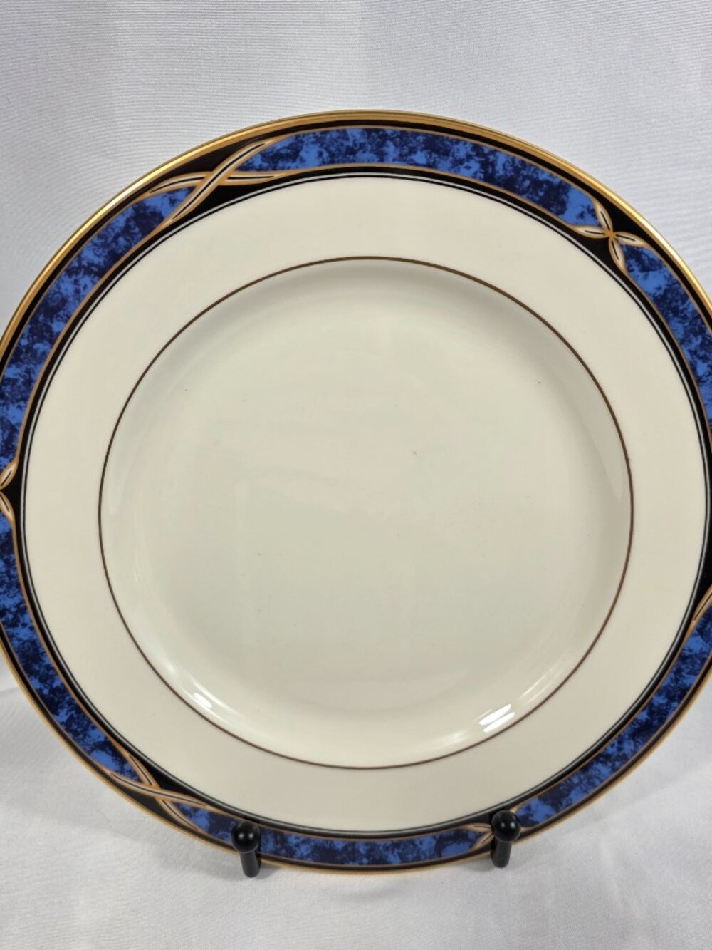 Lenox Mountain View American Home Salad Plate Blue Marble Rim